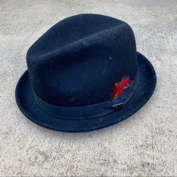 Scala Other - NOT FOR SALE Scala Men’s Black Fedora Red Feather Hat